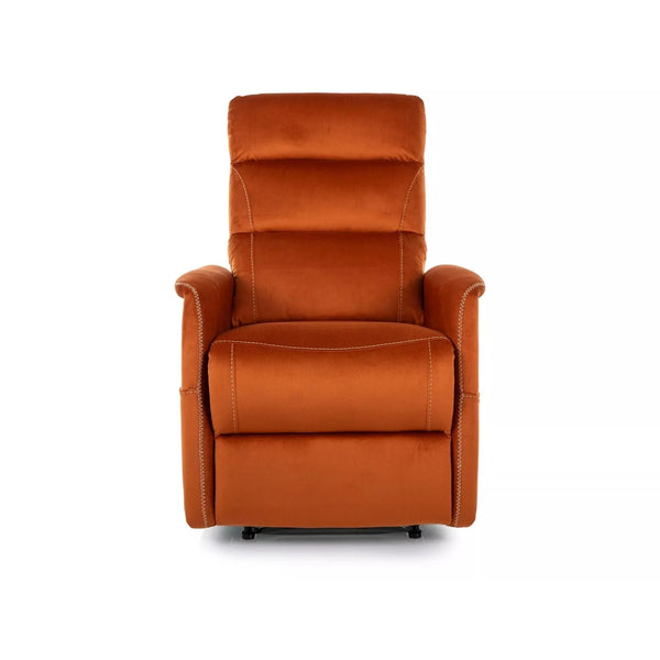 Fotoliu recliner SOLON M, stofa catifelata scortisoara - Bluvel 4215, 74x86/162x106 cm