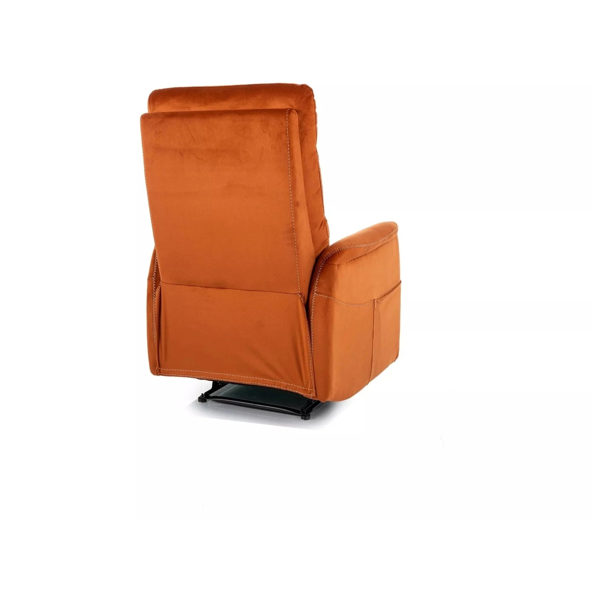 Fotoliu recliner SOLON M, stofa catifelata scortisoara - Bluvel 4215, 74x86/162x106 cm