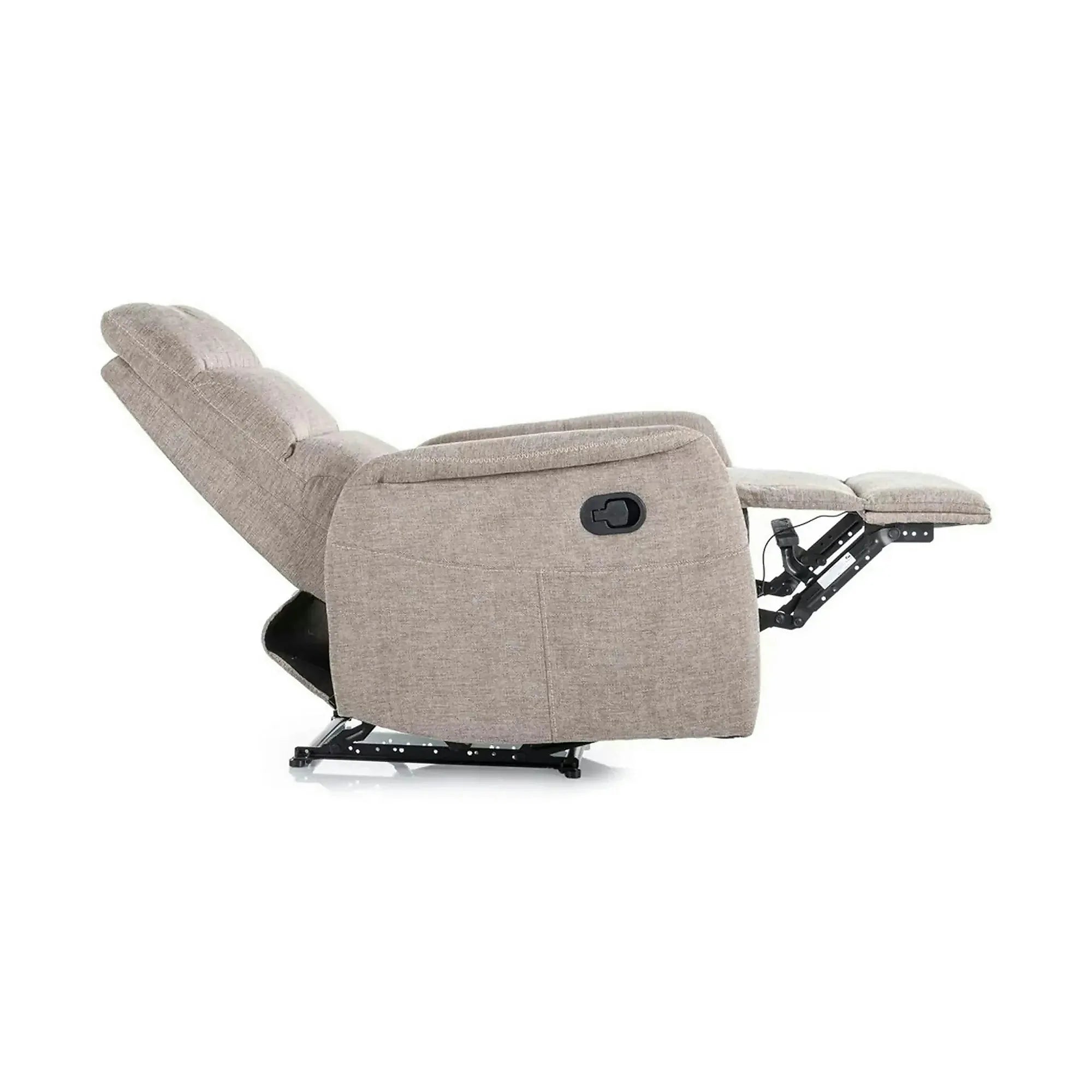 Fotoliu recliner SOLON M, stofa clasica bej - Brego 34, 74x86/162x106 cm