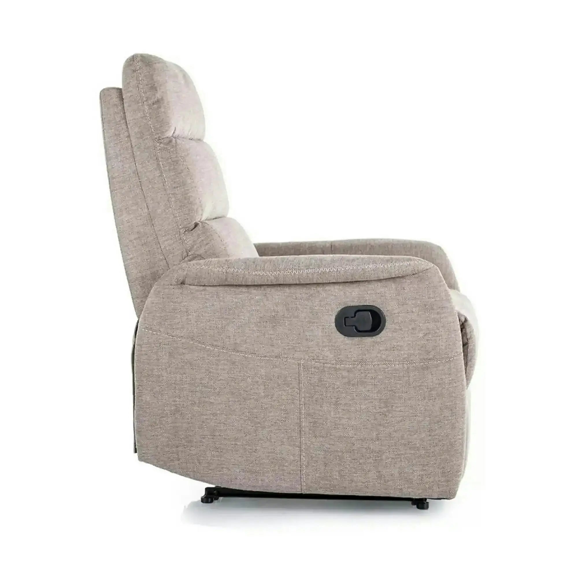 Fotoliu recliner SOLON M, stofa clasica bej - Brego 34, 74x86/162x106 cm