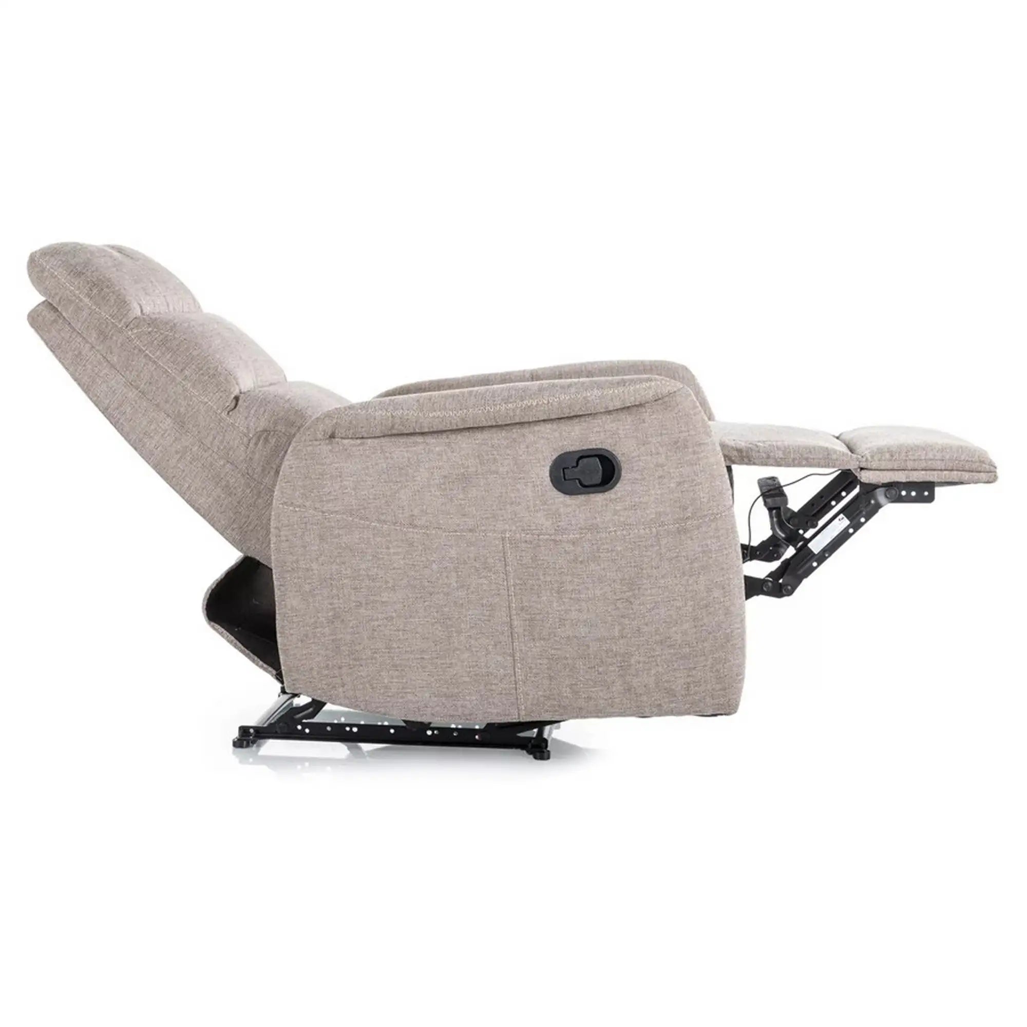 Fotoliu recliner SOLON M, stofa clasica bej - Brego 34, 74x86/162x106 cm