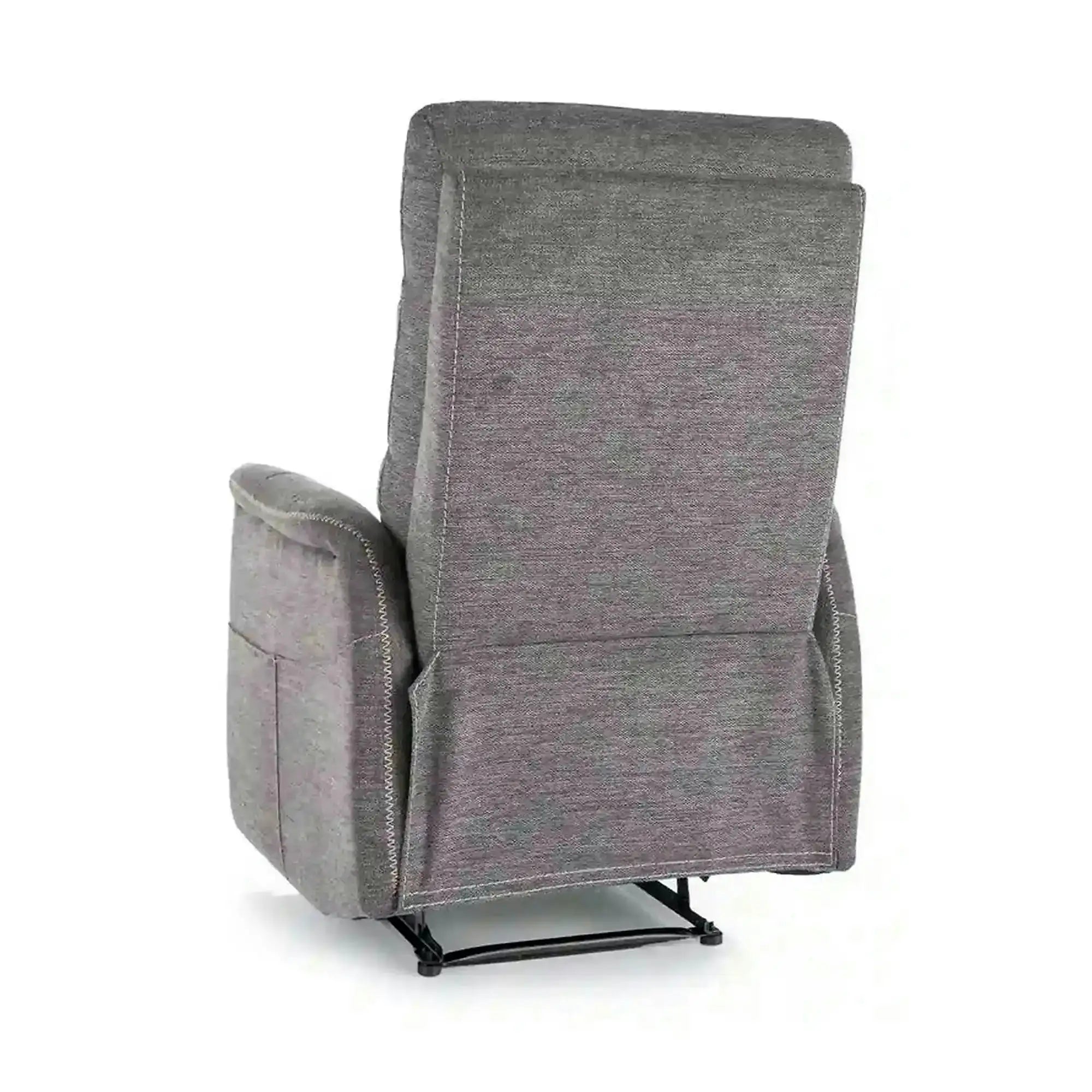 Fotoliu recliner SOLON M, stofa clasica gri inchis - Brego 18, 74x86/162x106 cm