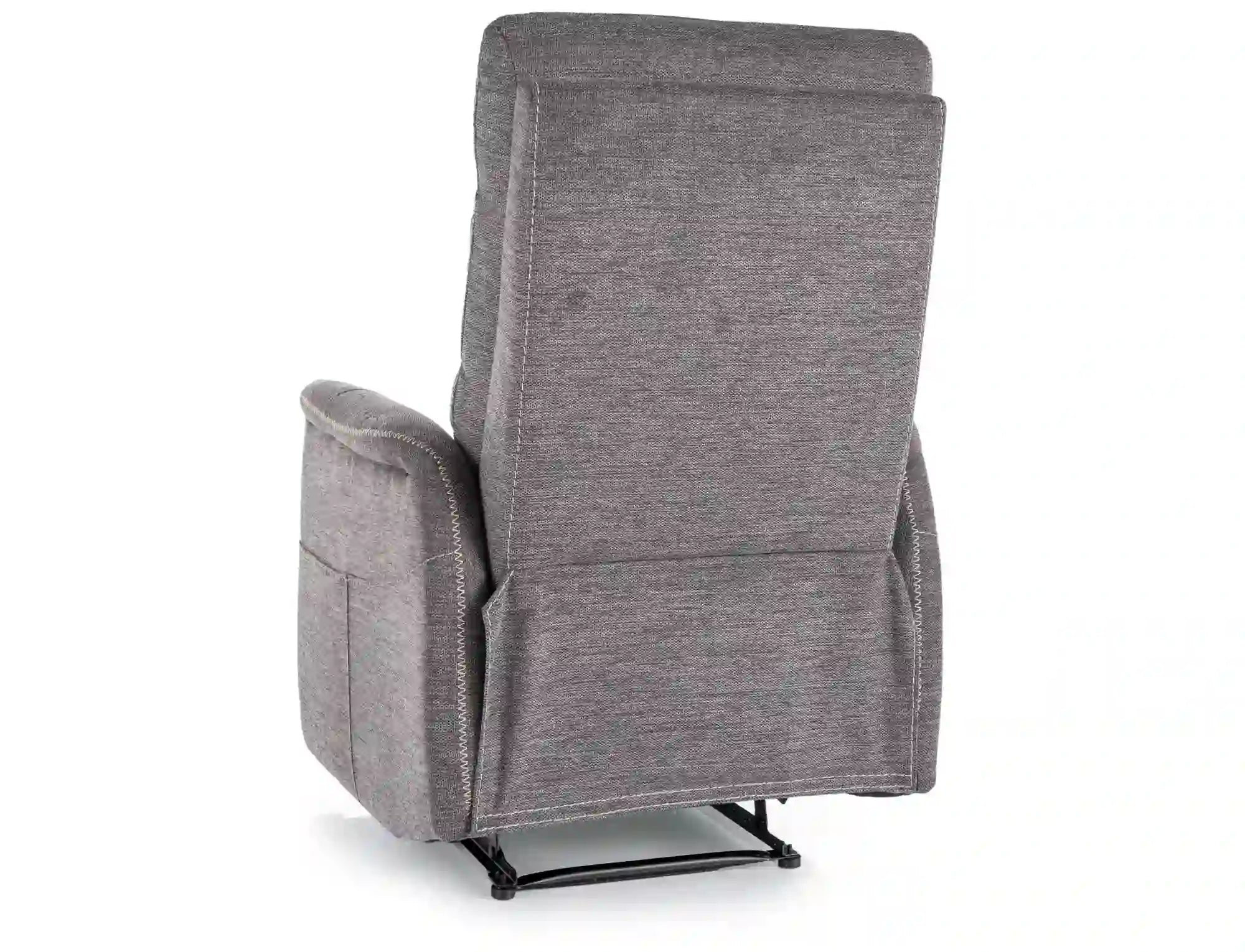 Fotoliu recliner SOLON M, stofa clasica gri inchis - Brego 18, 74x86/162x106 cm