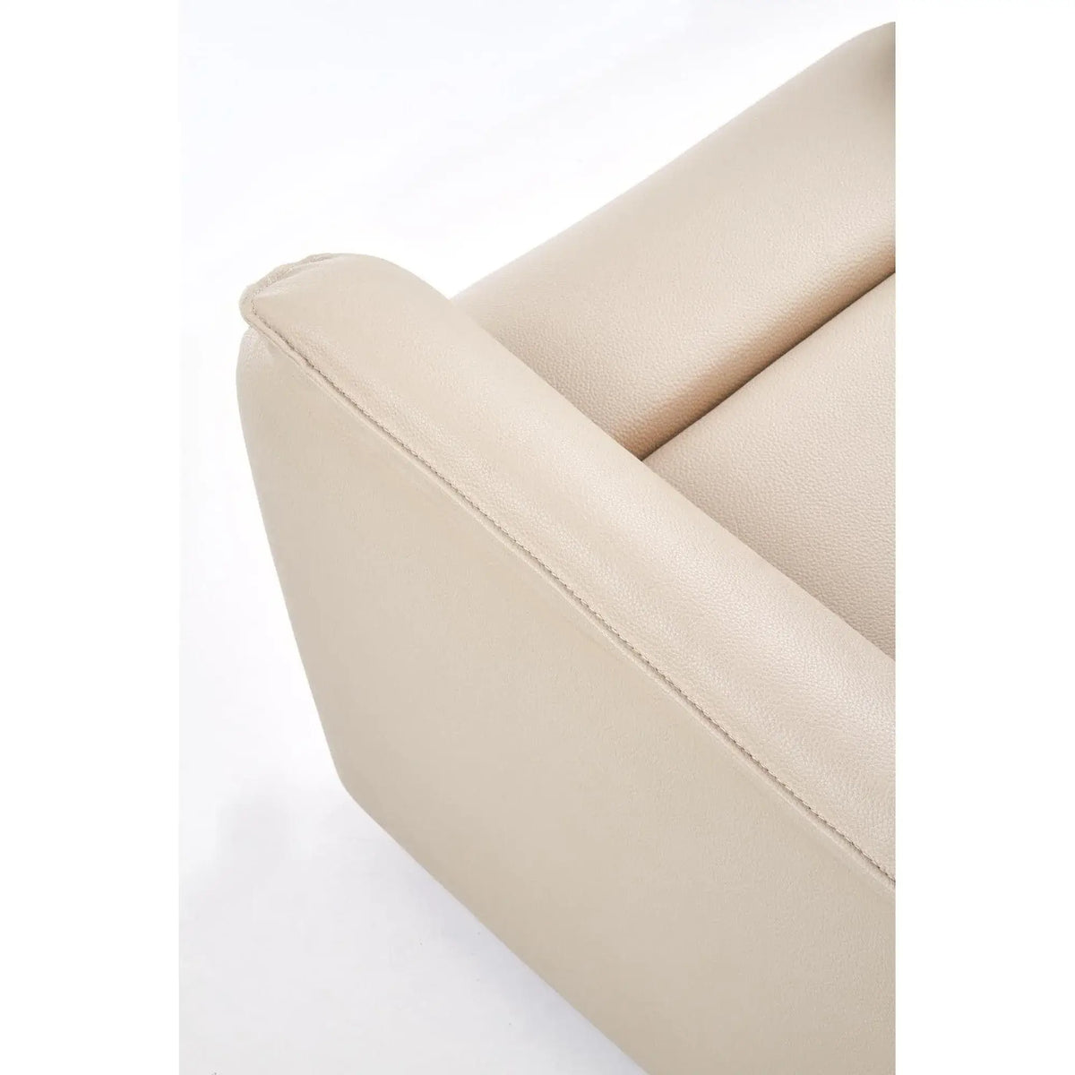 Fotoliu reglabil PARADISE, crem/negru, piele ecologica/metal, 75x94x103 cm