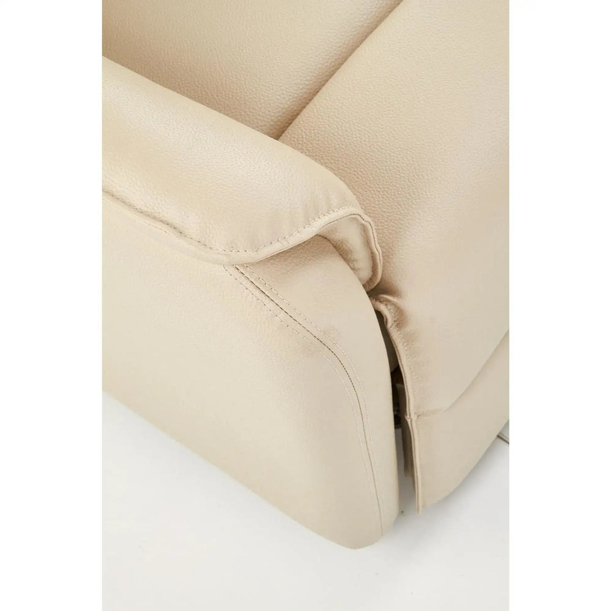 Fotoliu reglabil PARADISE, crem/negru, piele ecologica/metal, 75x94x103 cm