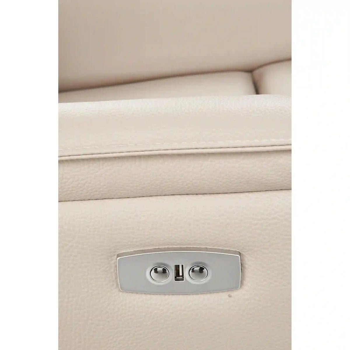 Fotoliu reglabil PARADISE, crem/negru, piele ecologica/metal, 75x94x103 cm