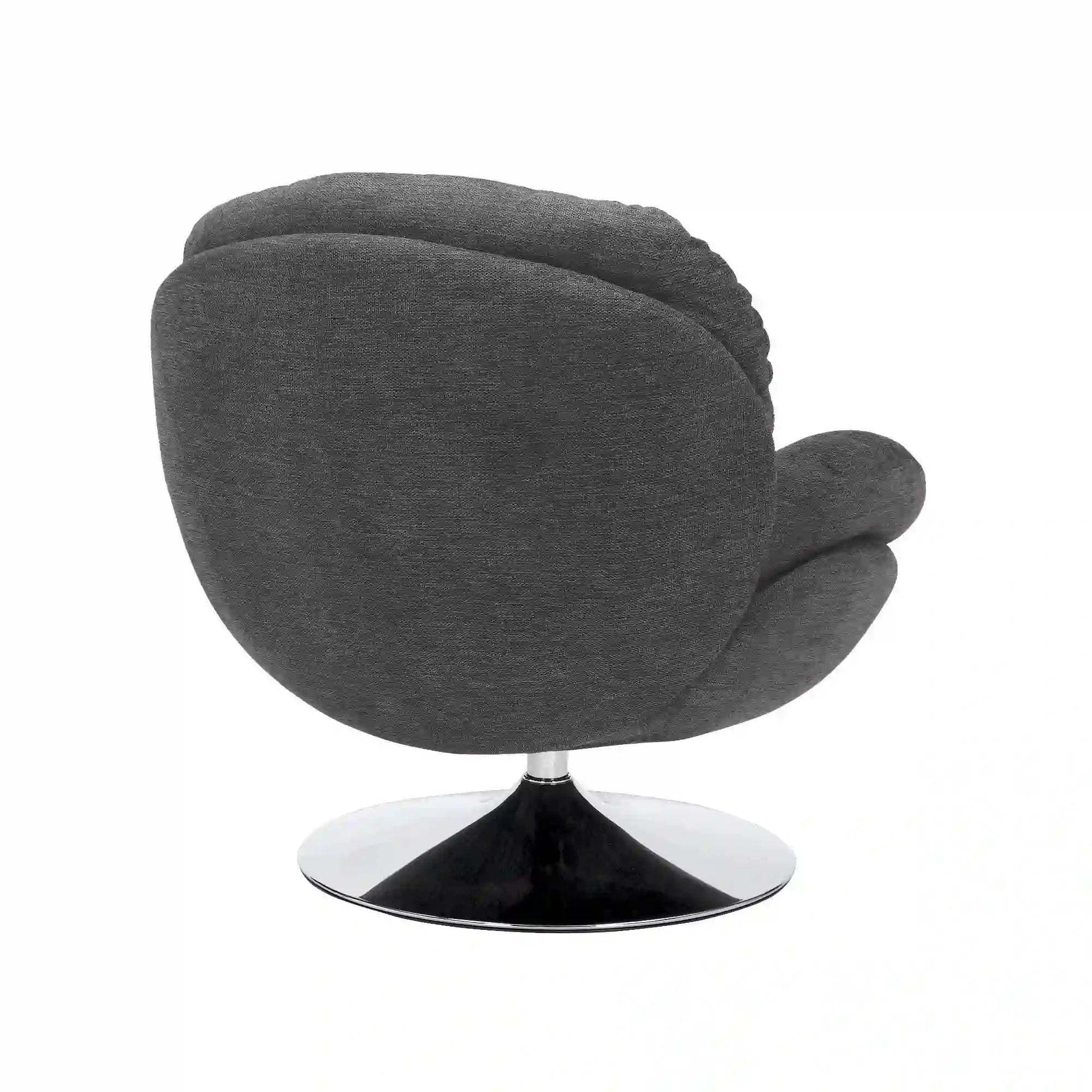 Fotoliu rotativ BRIGITTE, stofa clasica gri inchis - Brego 18, 77x87x83 cm