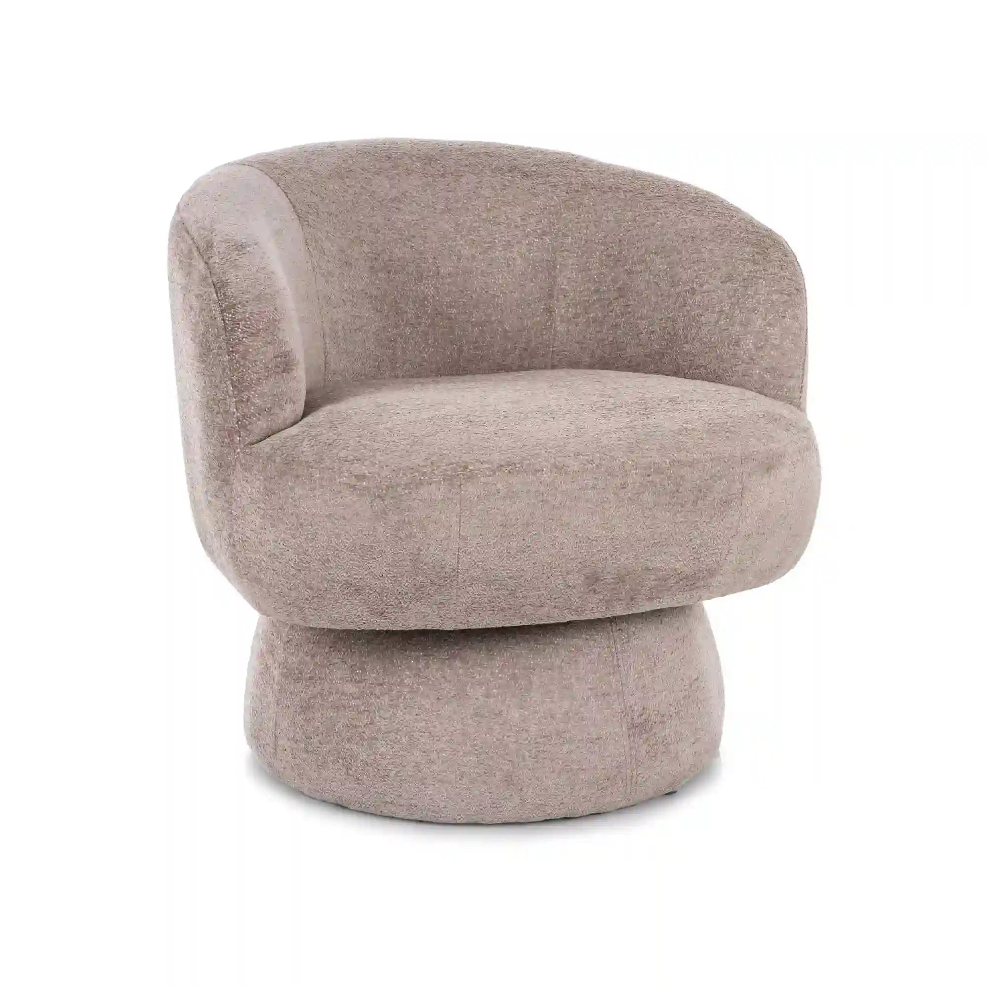 Fotoliu rotativ COSMIC, stofa clasica bej inchis - Raven 30, 68x75x70 cm