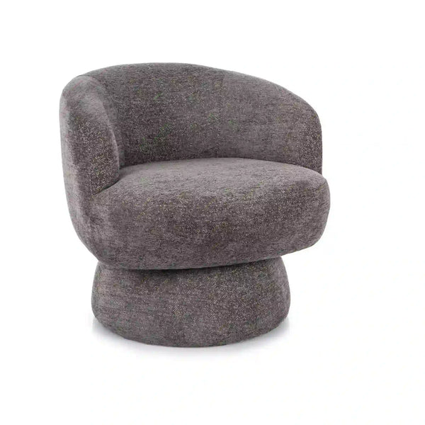 Fotoliu rotativ COSMIC, stofa clasica gri - Raven 13, 68x75x70 cm