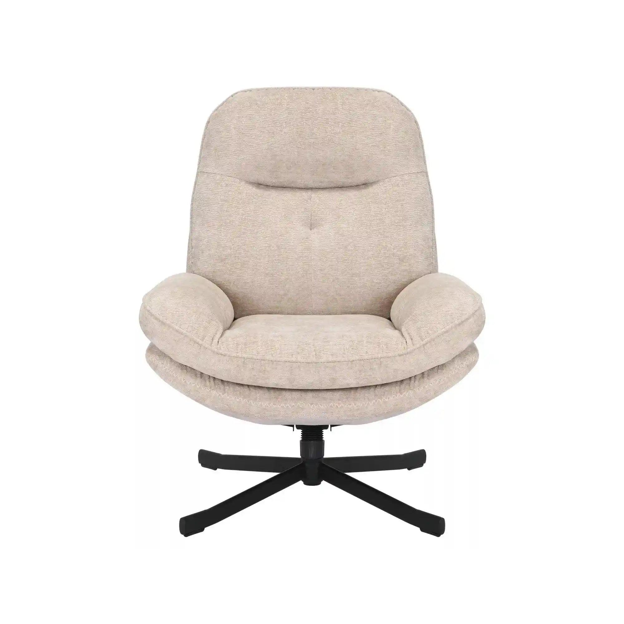 Fotoliu rotativ HARPER, stofa bej - Tap 241, 77x83x101 cm