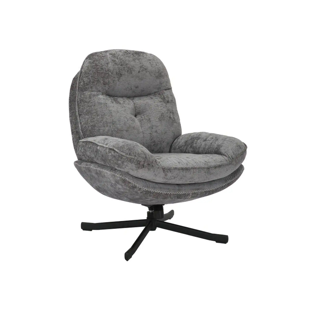Fotoliu rotativ HARPER, stofa gri - Tap 240, 77x83x101 cm