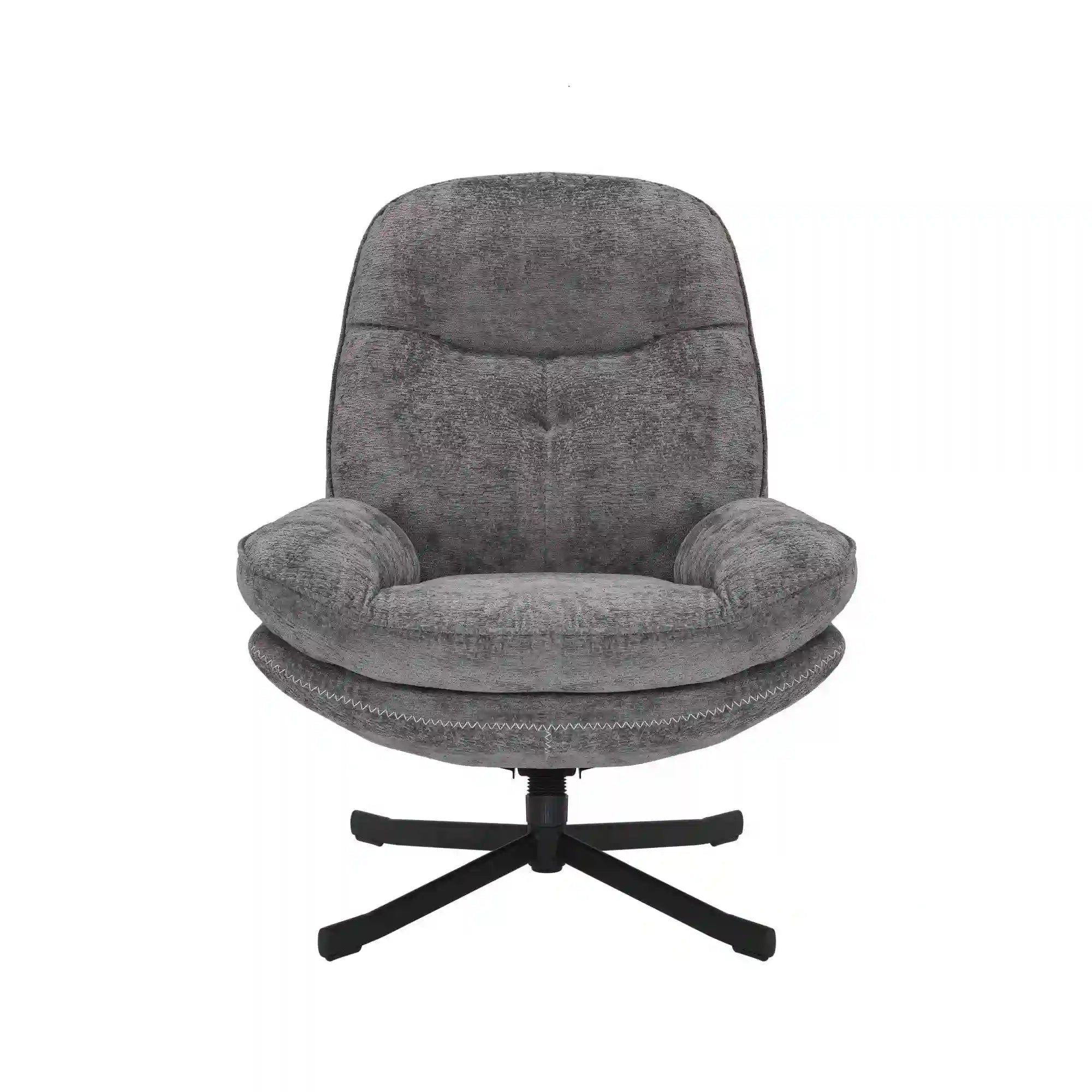 Fotoliu rotativ HARPER, stofa gri - Tap 240, 77x83x101 cm