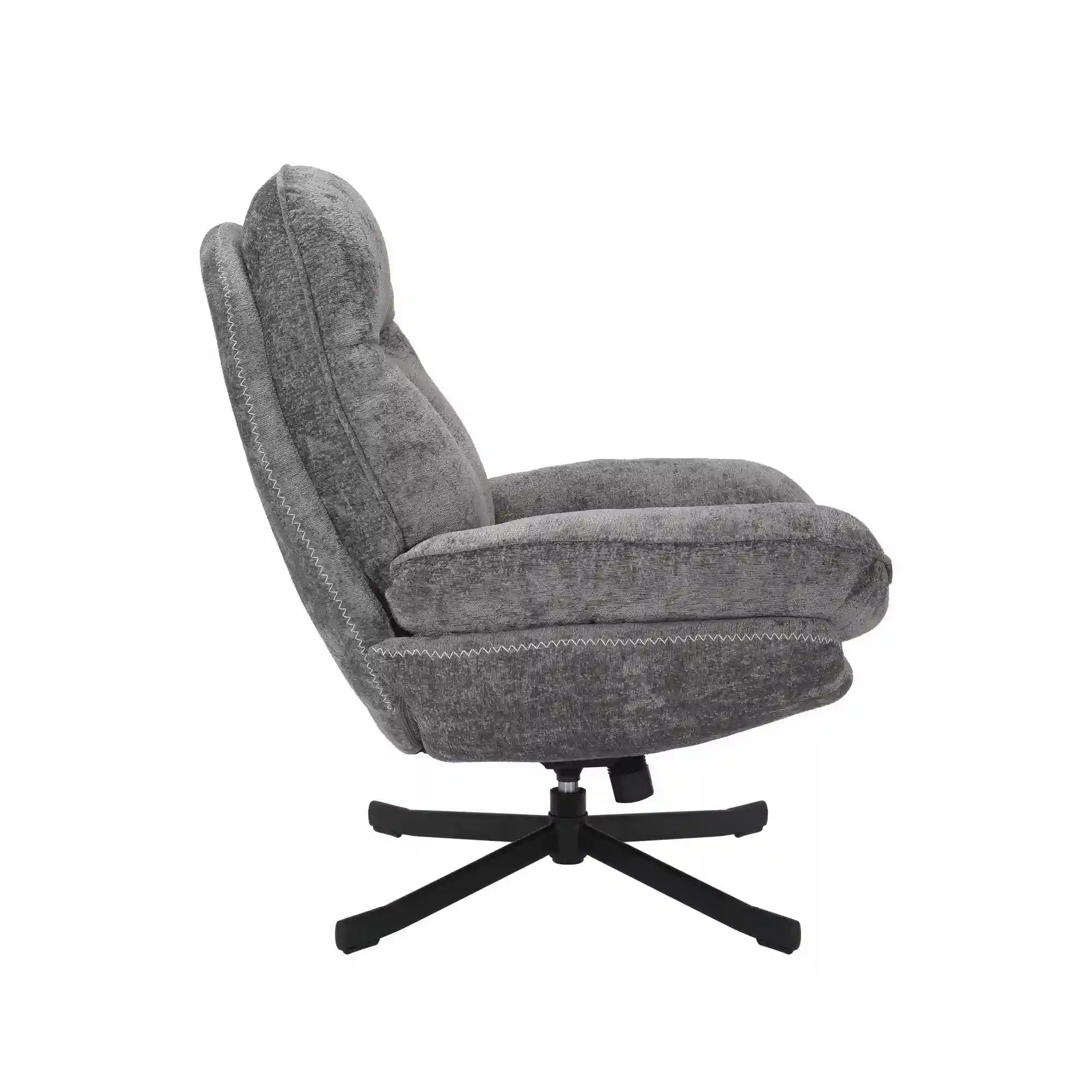 Fotoliu rotativ HARPER, stofa gri - Tap 240, 77x83x101 cm