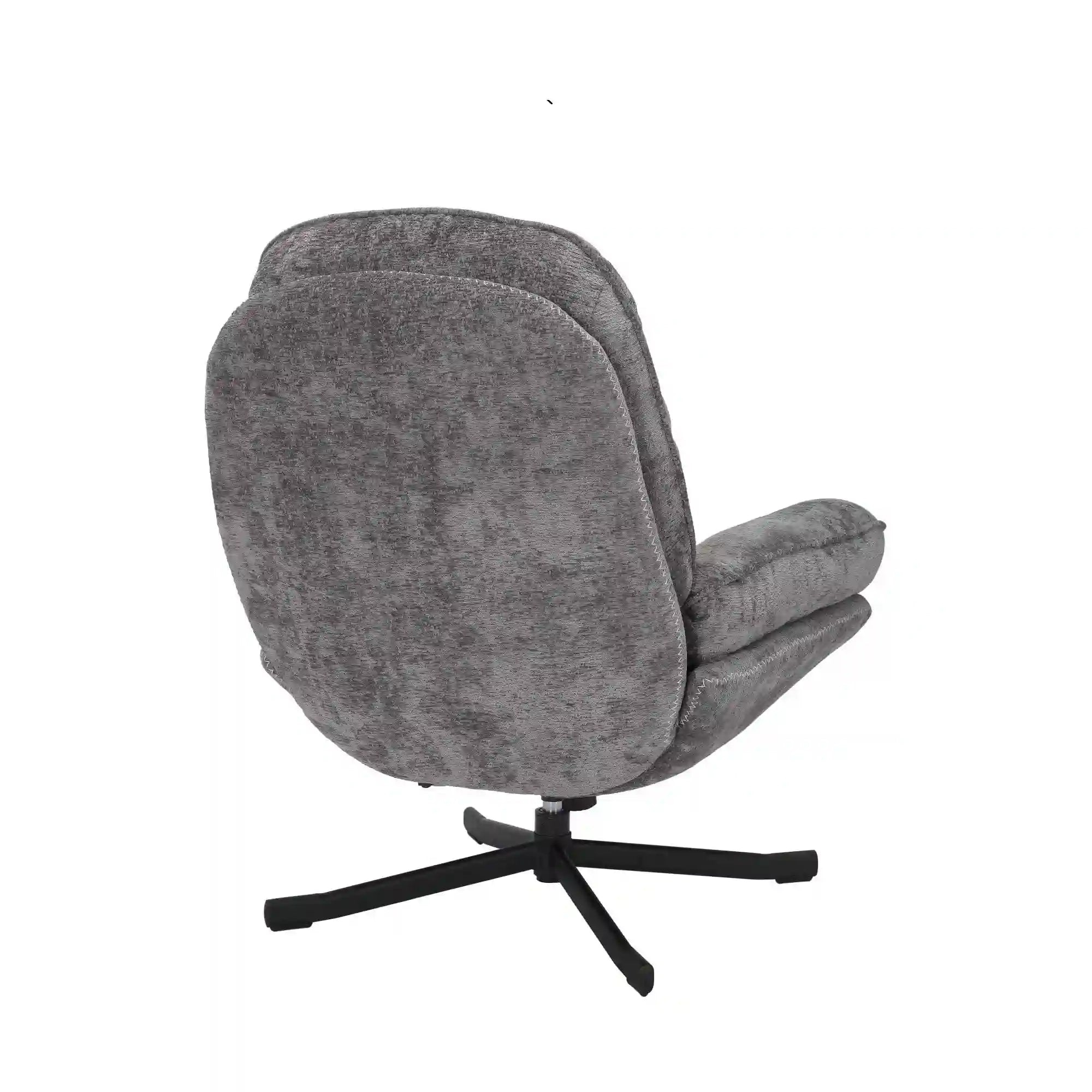 Fotoliu rotativ HARPER, stofa gri - Tap 240, 77x83x101 cm