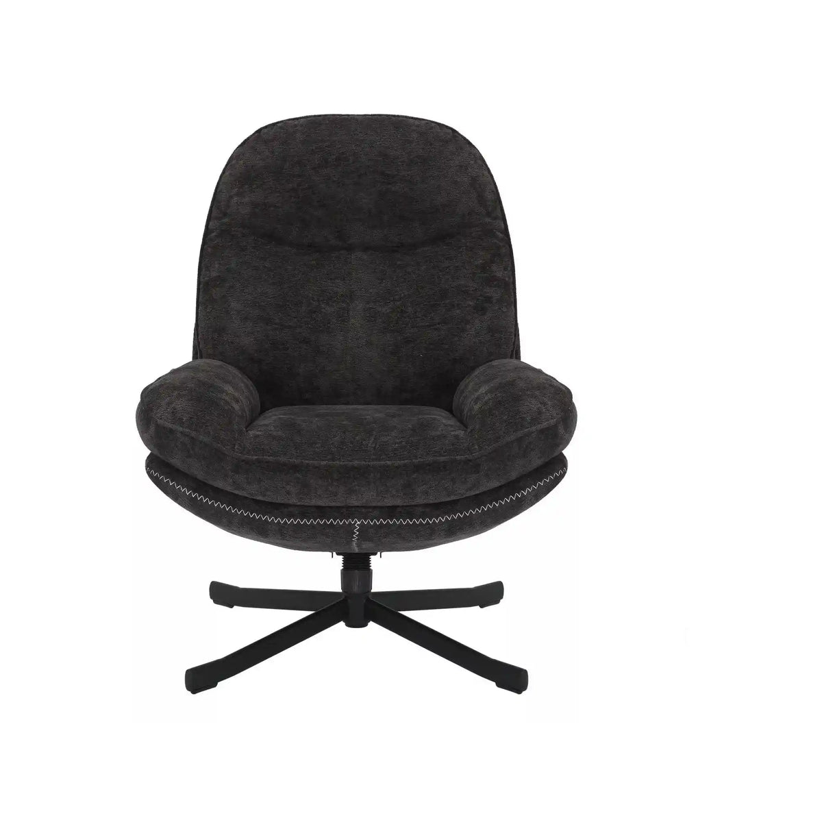 Fotoliu rotativ HARPER, stofa negru - Tap 242, 77x83x101 cm