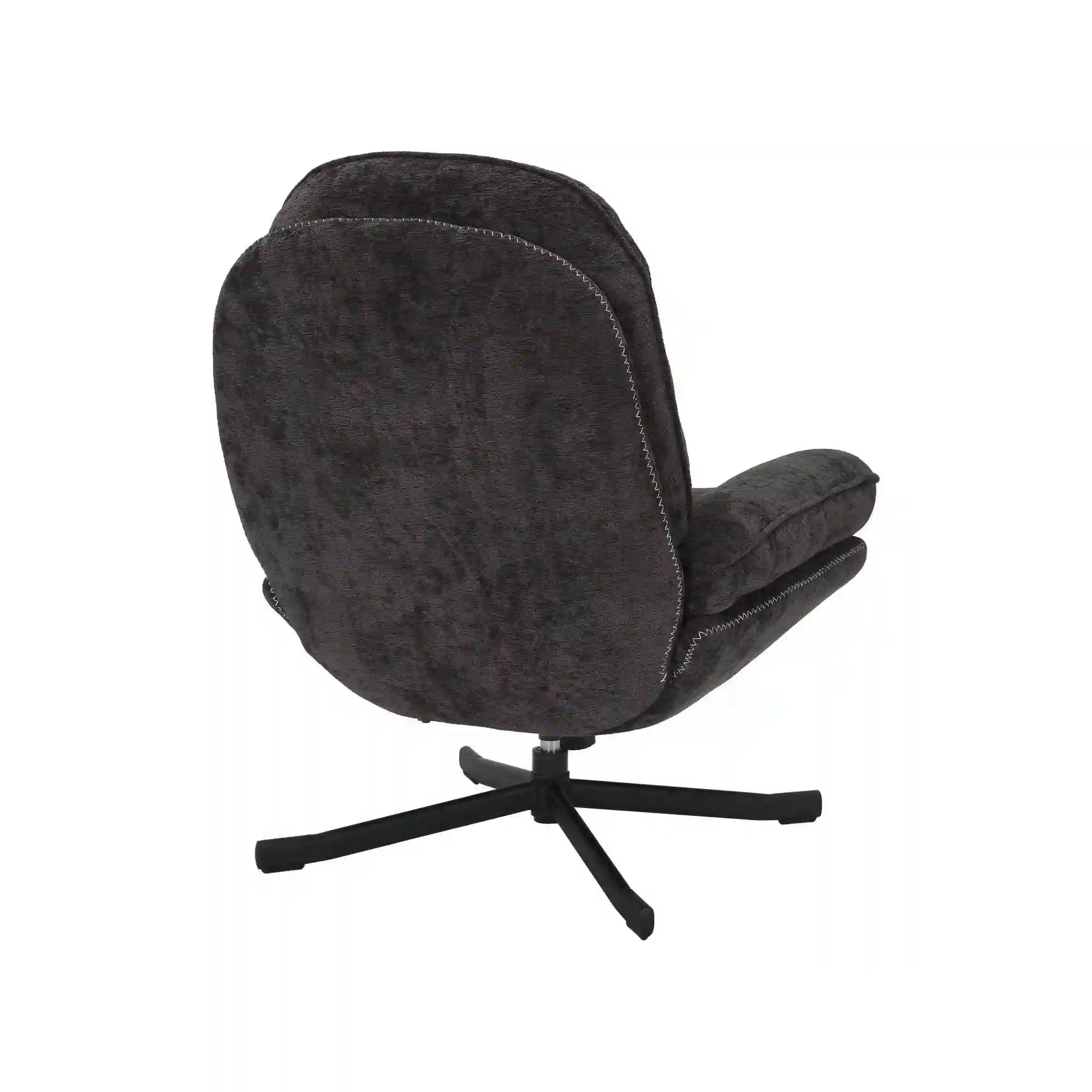 Fotoliu rotativ HARPER, stofa negru - Tap 242, 77x83x101 cm