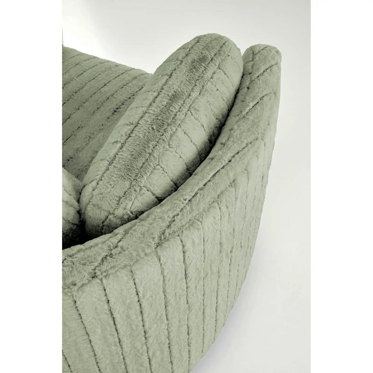 Fotoliu rotativ PEGAS, verde menta, stofa/metal, 110x100/170x108/81 cm