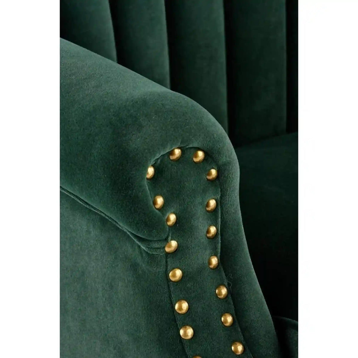 Fotoliu TITAN, verde inchis/negru, stofa catifelata/lemn, 73x70x87 cm