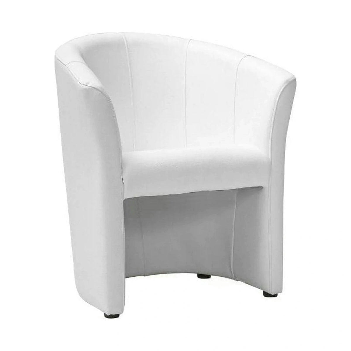 Fotoliu TM-1, alb/negru, piele ecologica/plastic, 67x60x76 cm