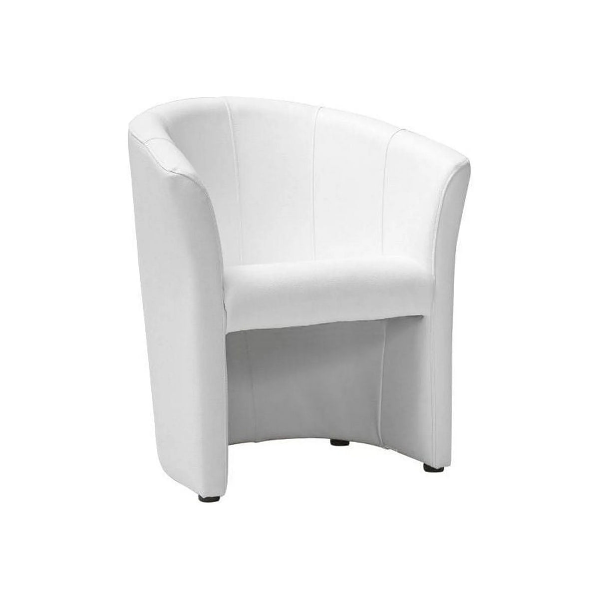 Fotoliu TM-1, alb/negru, piele ecologica/plastic, 67x60x76 cm