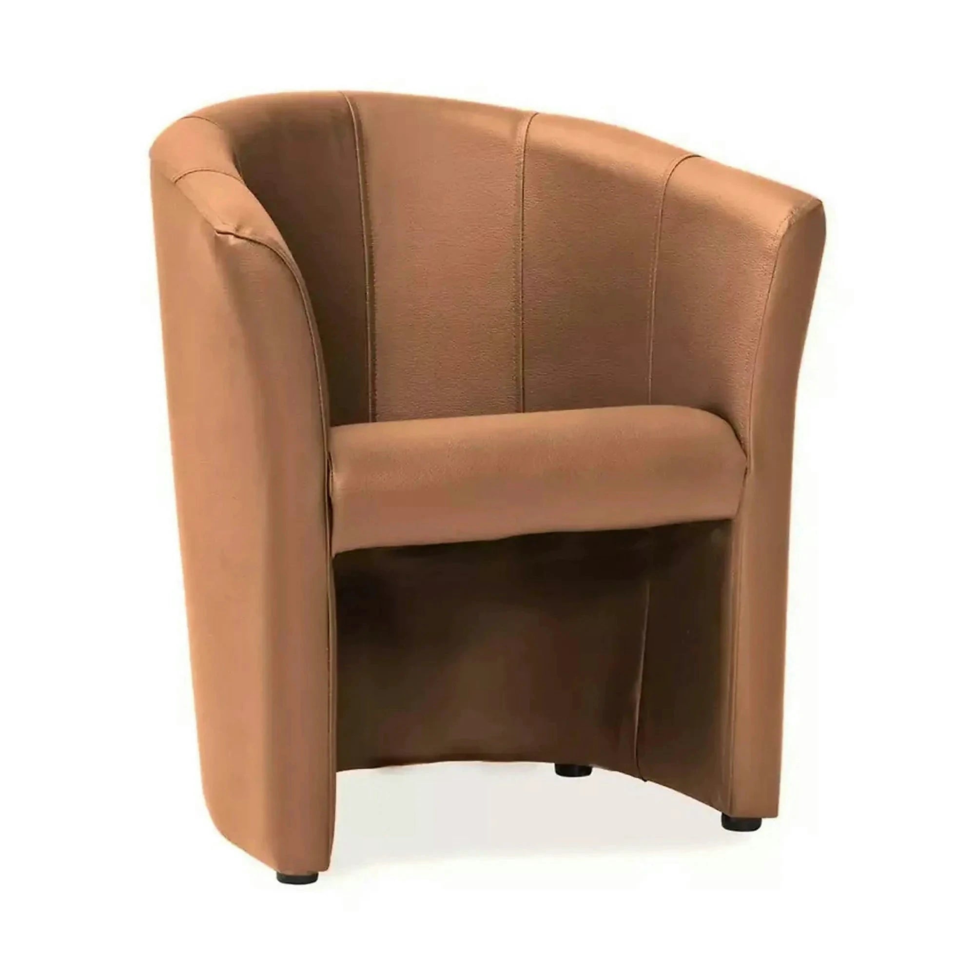 Fotoliu TM-1, bej, piele ecologica/plastic, 67x60x76 cm