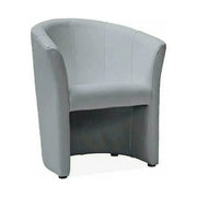 Fotoliu TM-1, gri/negru, piele ecologica/plastic, 67x60x76 cm