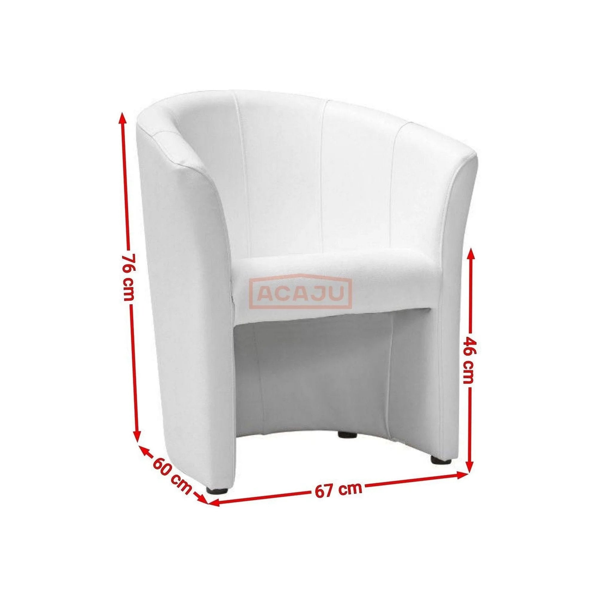 Fotoliu TM-1, maro inchis/negru, piele ecologica/plastic, 67x60x76 cm