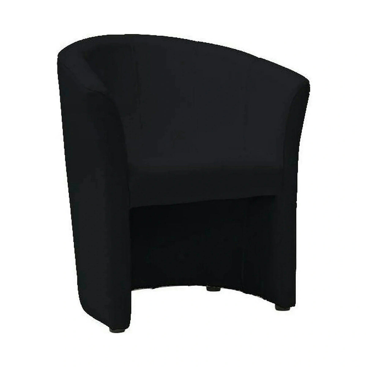 Fotoliu TM-1, negru, piele ecologica/plastic, 67x60x76 cm