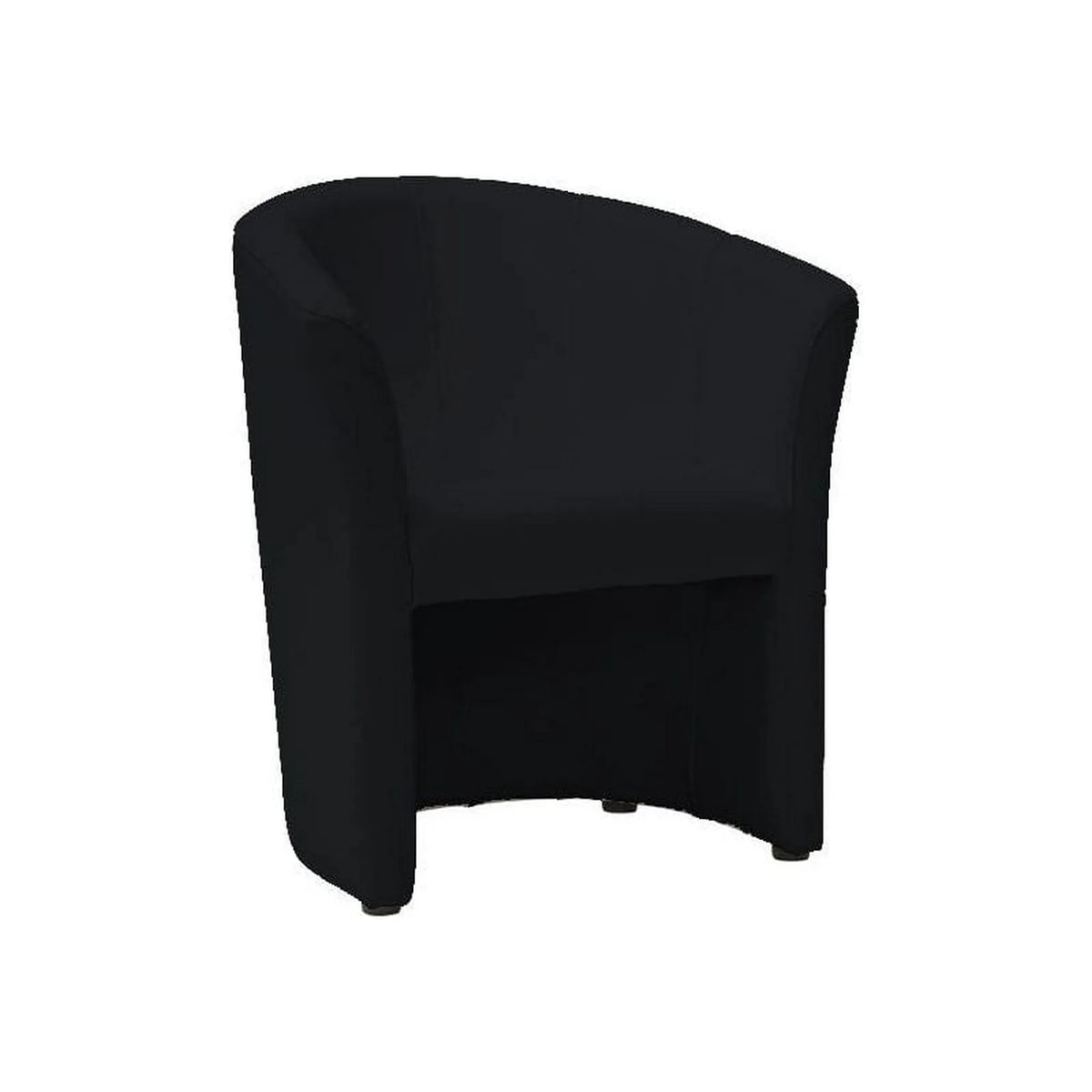 Fotoliu TM-1, negru, piele ecologica/plastic, 67x60x76 cm
