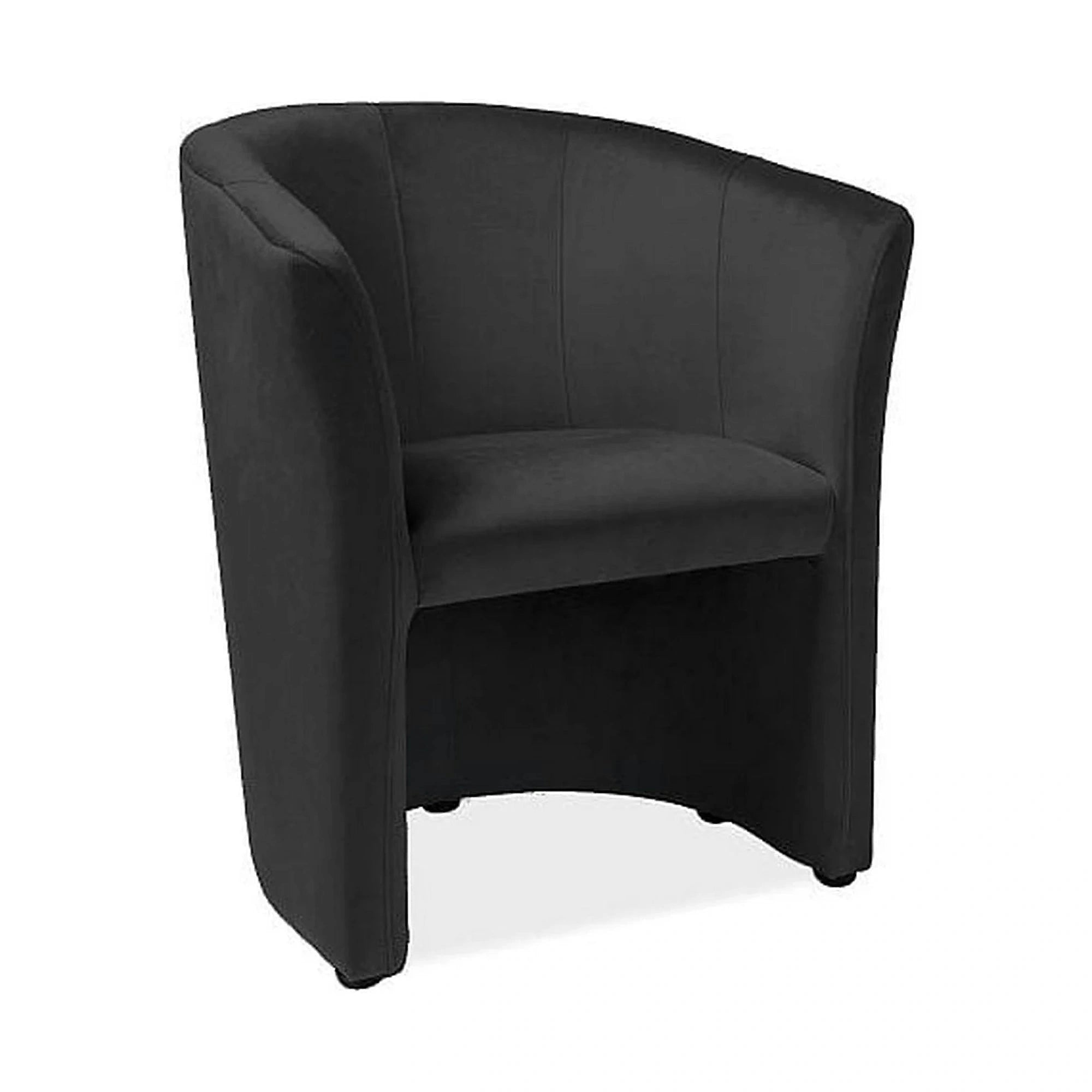 Fotoliu TM-1, negru, stofa catifelata, 67x60x76 cm