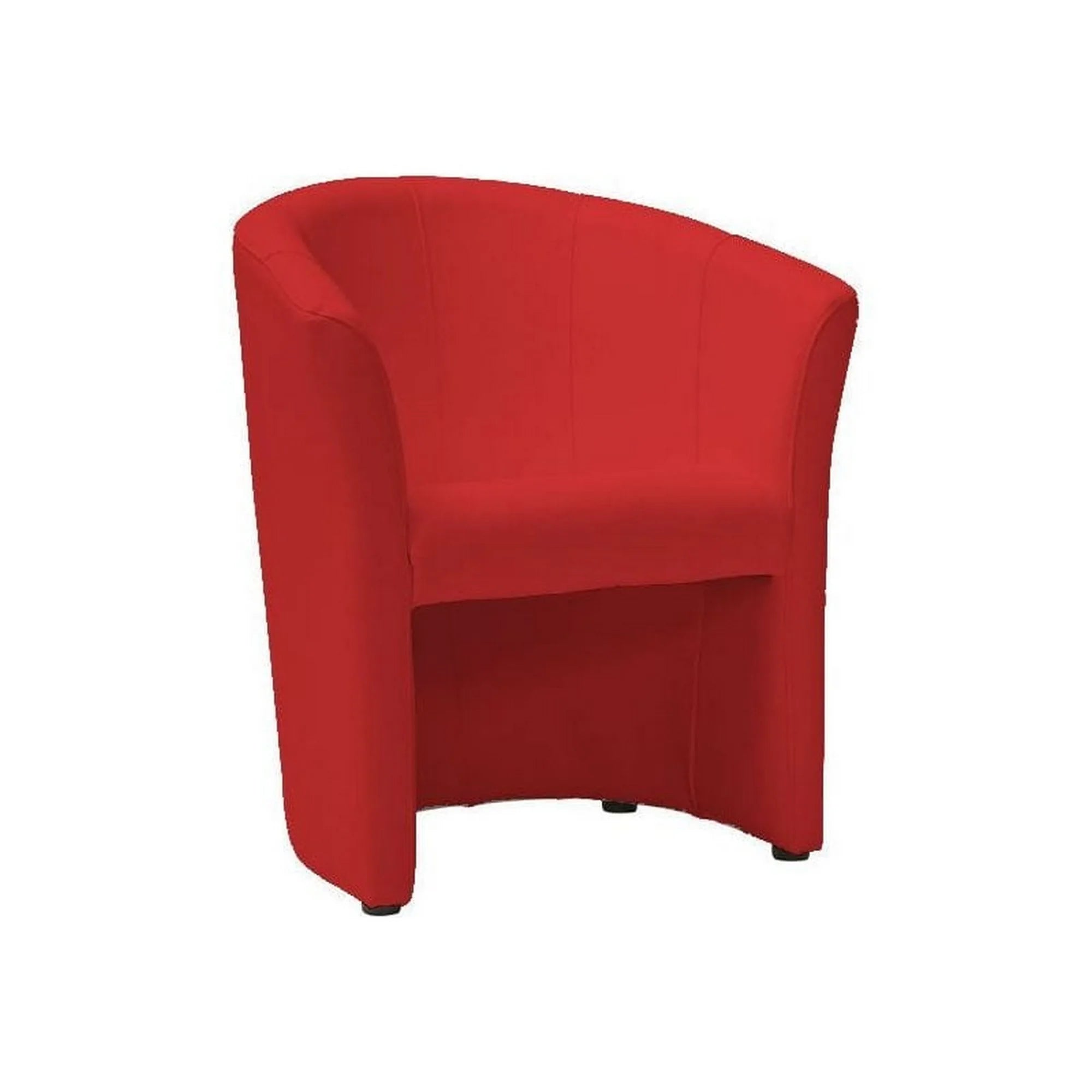 Fotoliu TM-1, rosu/negru, piele ecologica/plastic, 67x60x76 cm