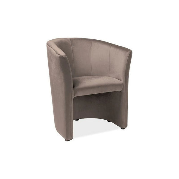Fotoliu TM-1, stofa catifelata bej - Bluvel 28, 67x60x76 cm