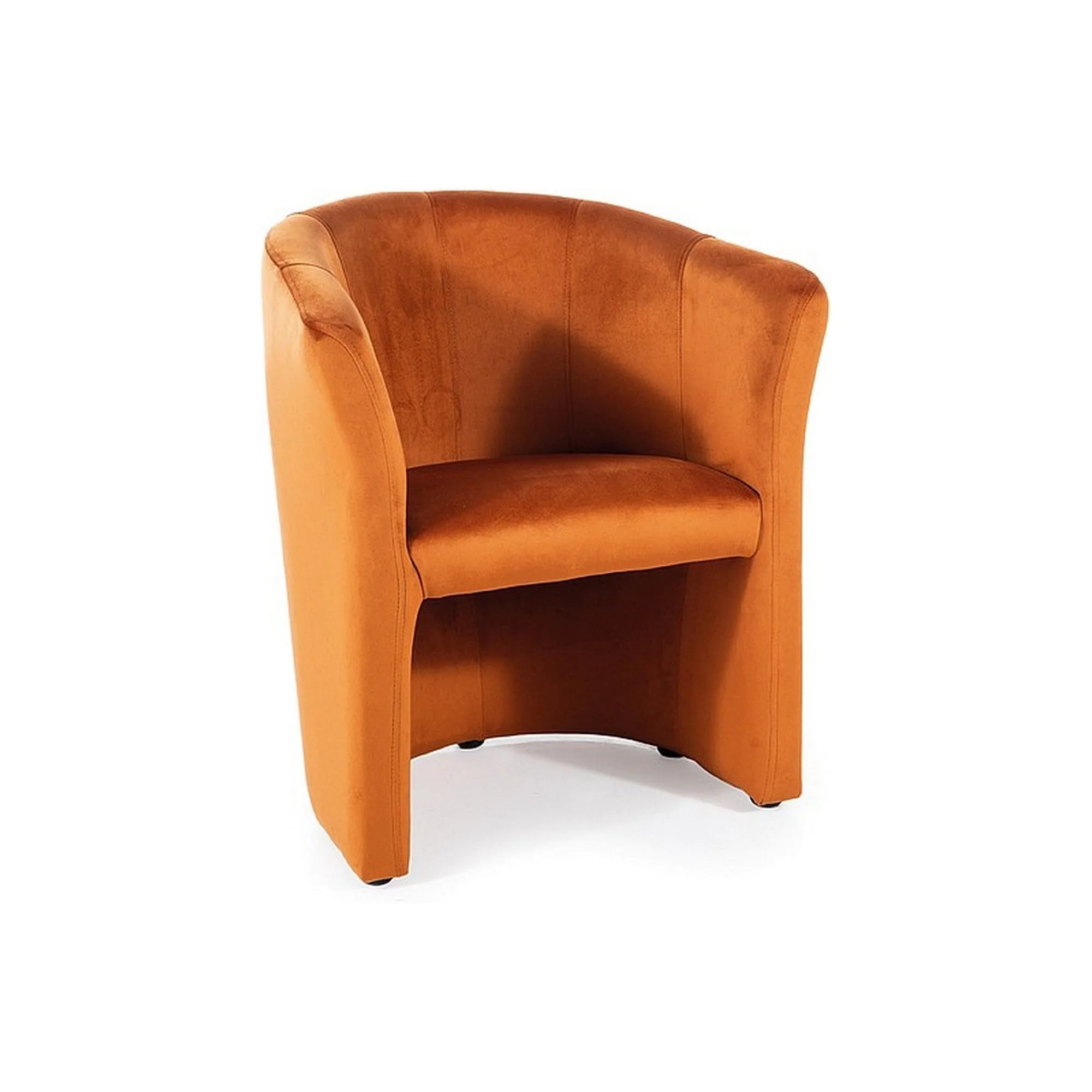 Fotoliu TM-1, stofa catifelata caramiziu - Bluvel 4215, 67x60x76 cm