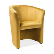 Fotoliu TM-1, stofa catifelata galben - Bluvel 68, 67x60x76 cm