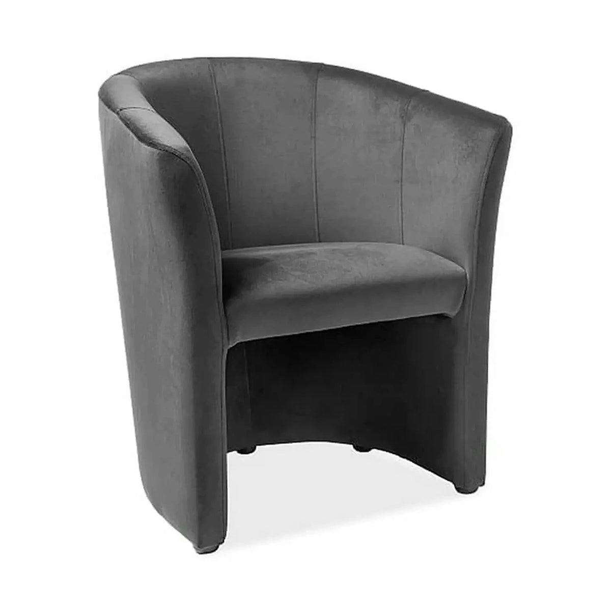 Fotoliu TM-1, stofa catifelata gri - Bluvel 14, 67x60x76 cm