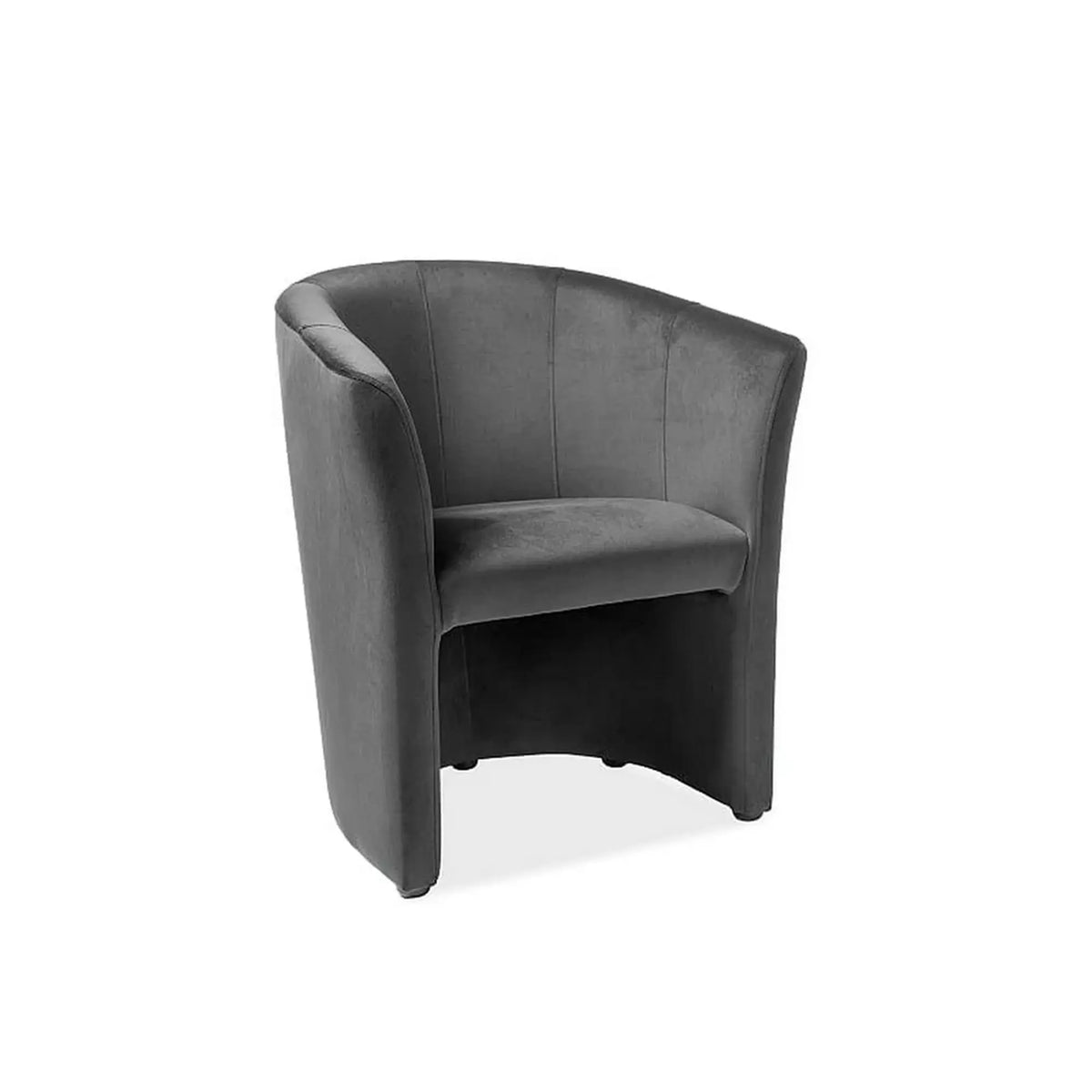 Fotoliu TM-1, stofa catifelata gri - Bluvel 14, 67x60x76 cm