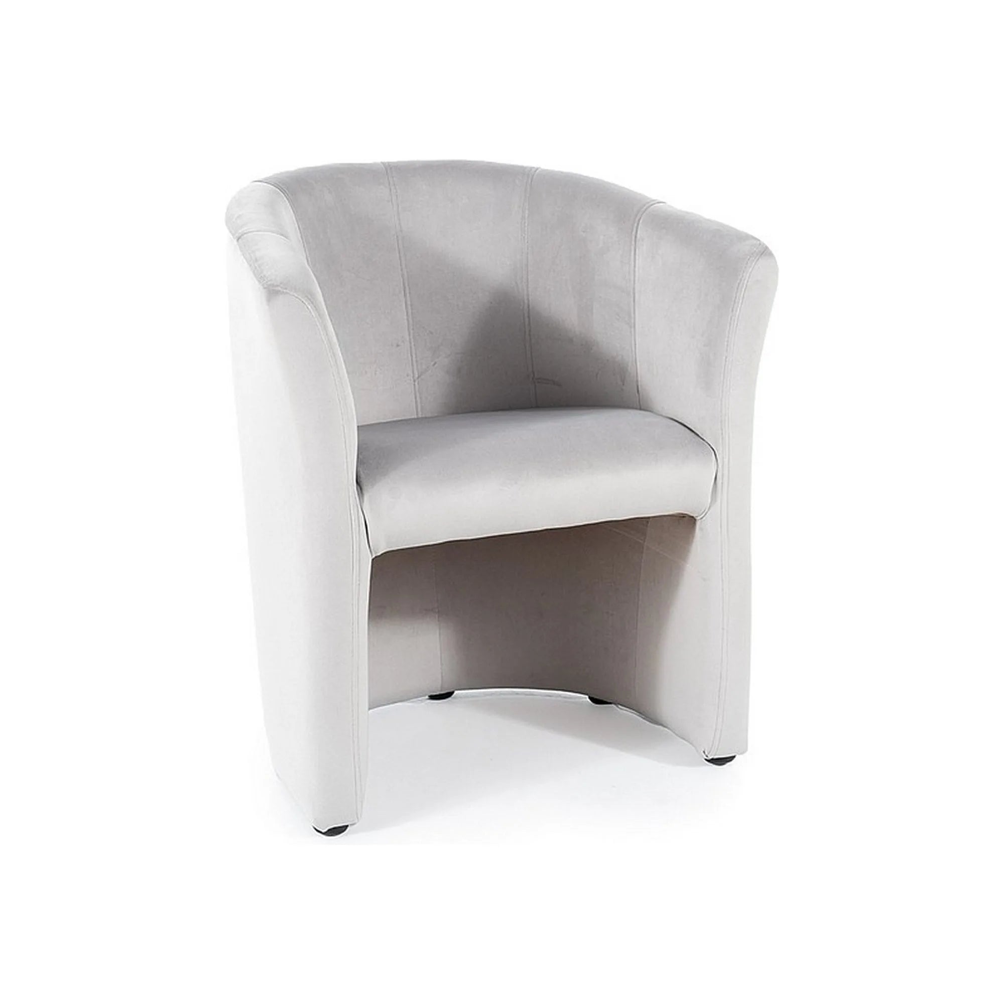 Fotoliu TM-1, stofa catifelata gri deschis - Bluvel 03, 67x60x76 cm