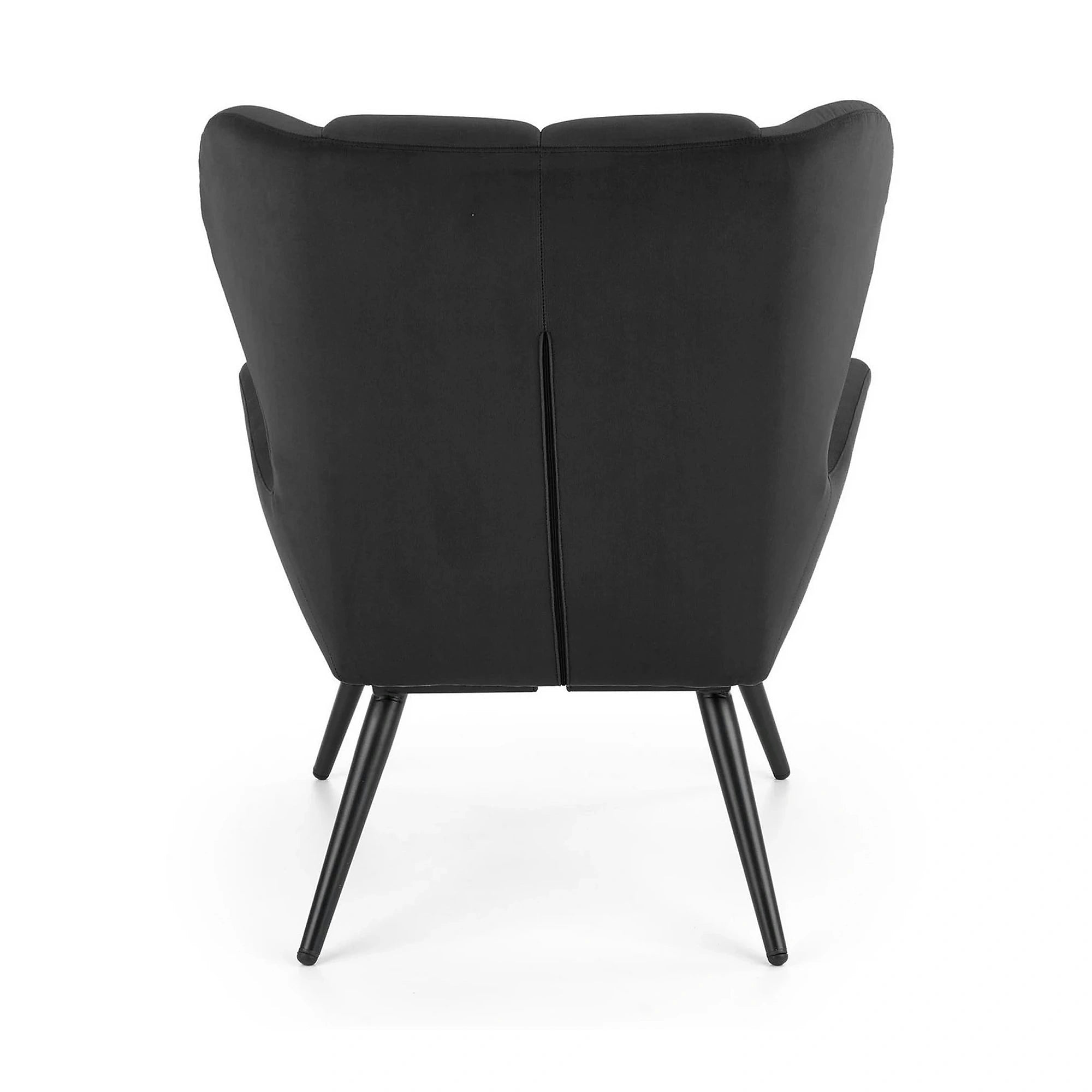 Fotoliu TYRION, stofa catifelata negru - Bluvel 19, 75x86x91 cm