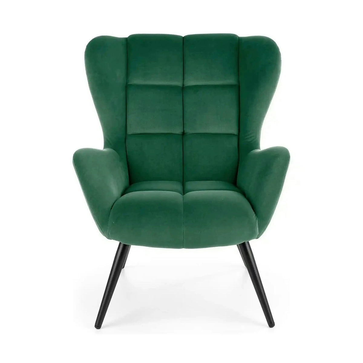 Fotoliu TYRION, stofa catifelata verde inchis - Bluvel 78, 75x86x91 cm