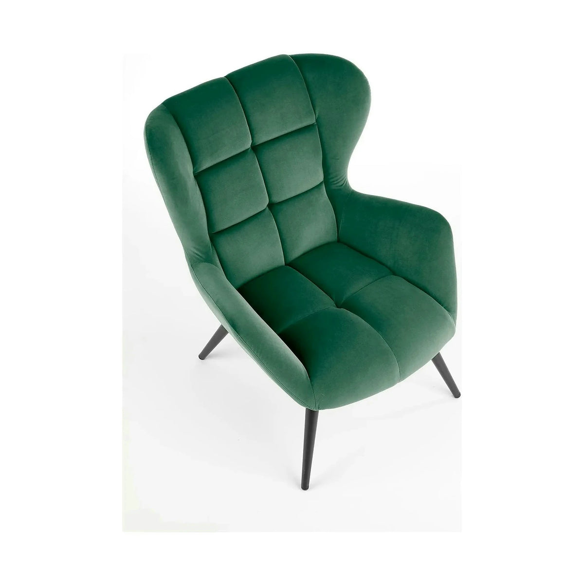 Fotoliu TYRION, stofa catifelata verde inchis - Bluvel 78, 75x86x91 cm