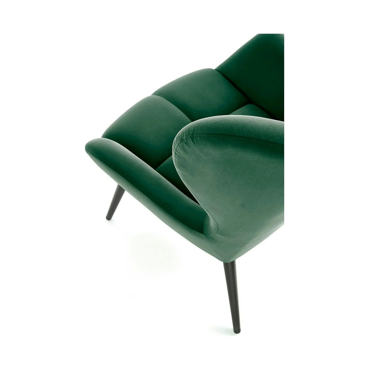 Fotoliu TYRION, stofa catifelata verde inchis - Bluvel 78, 75x86x91 cm