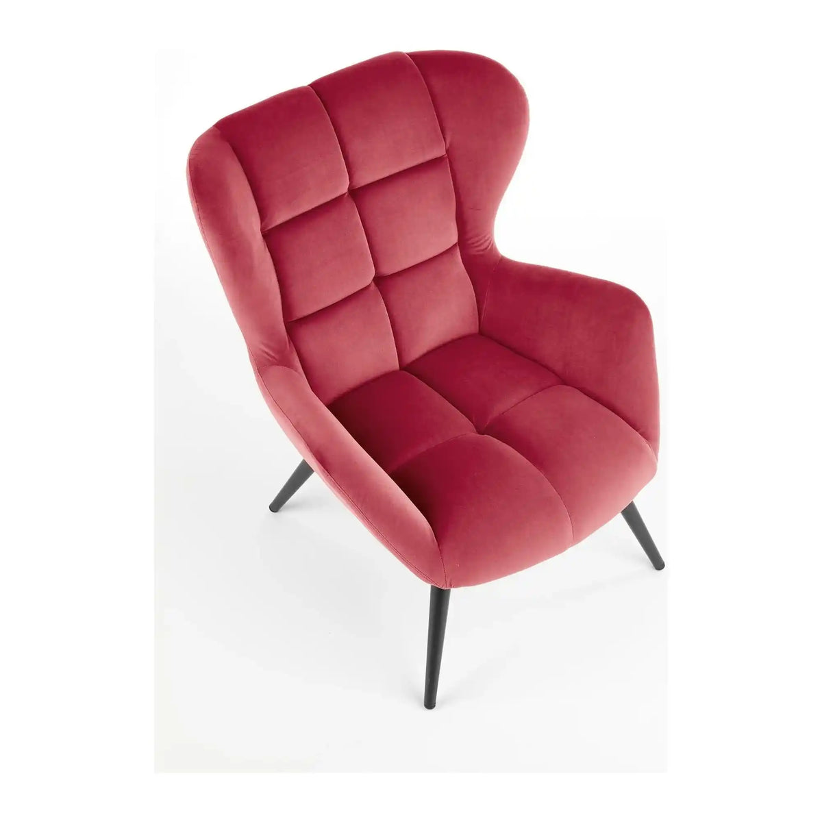 Fotoliu TYRION, visiniu, stofa catifelata, 85x86x91 cm