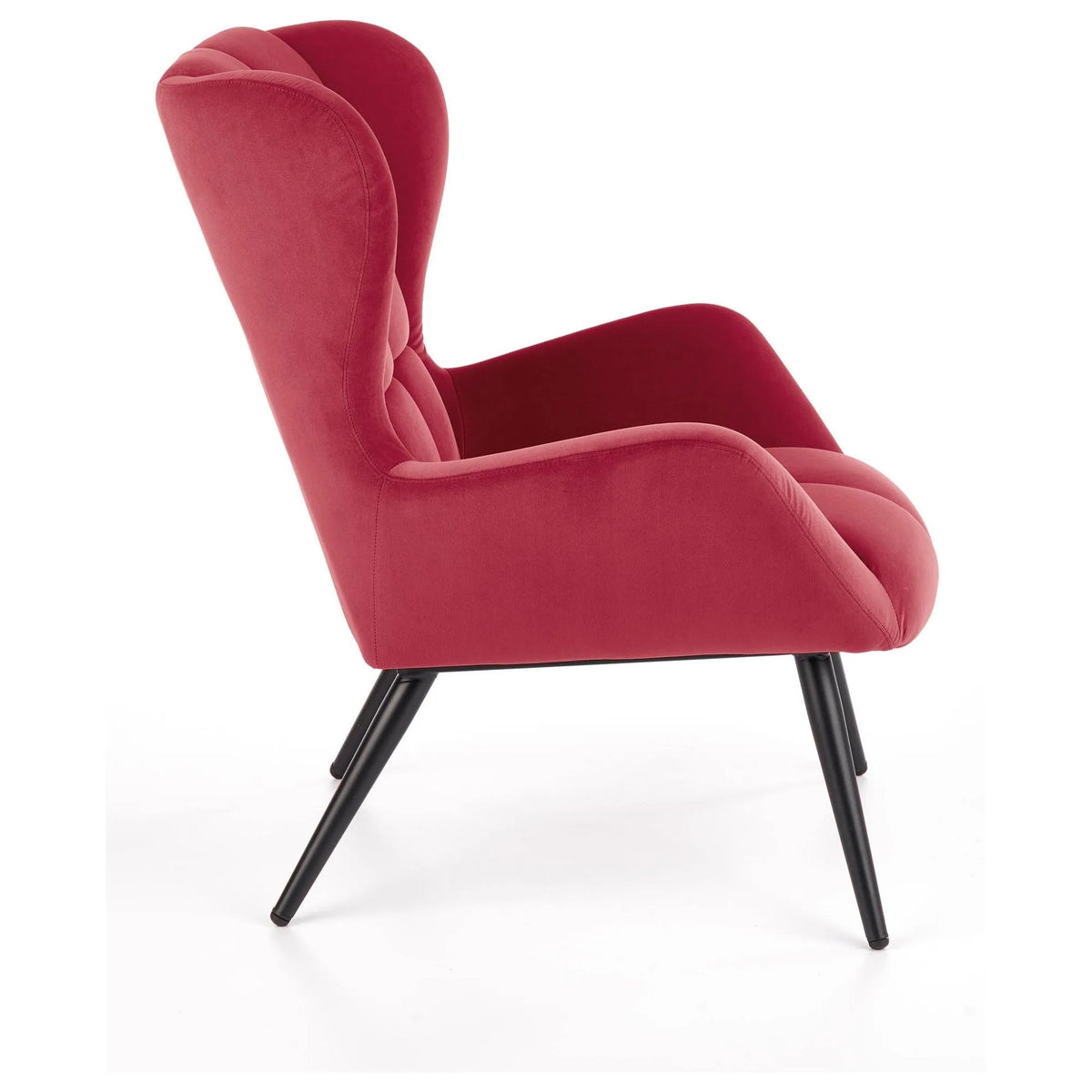 Fotoliu TYRION, visiniu, stofa catifelata, 85x86x91 cm