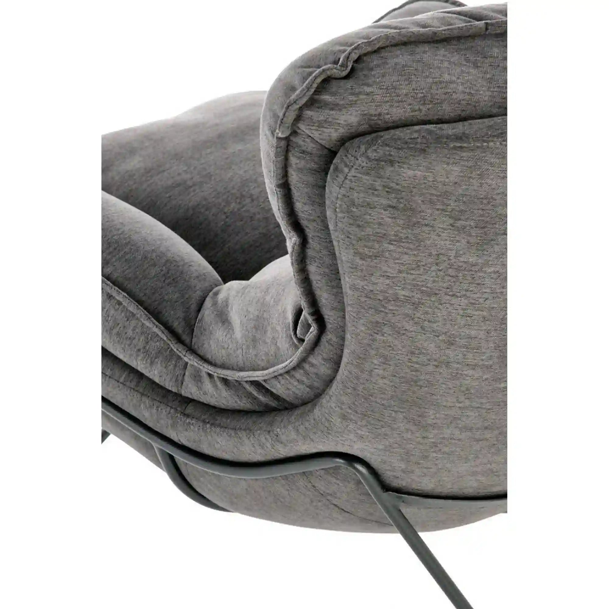 Fotoliu VOLKER, gri, stofa clasica/metal, 75x88x85 cm