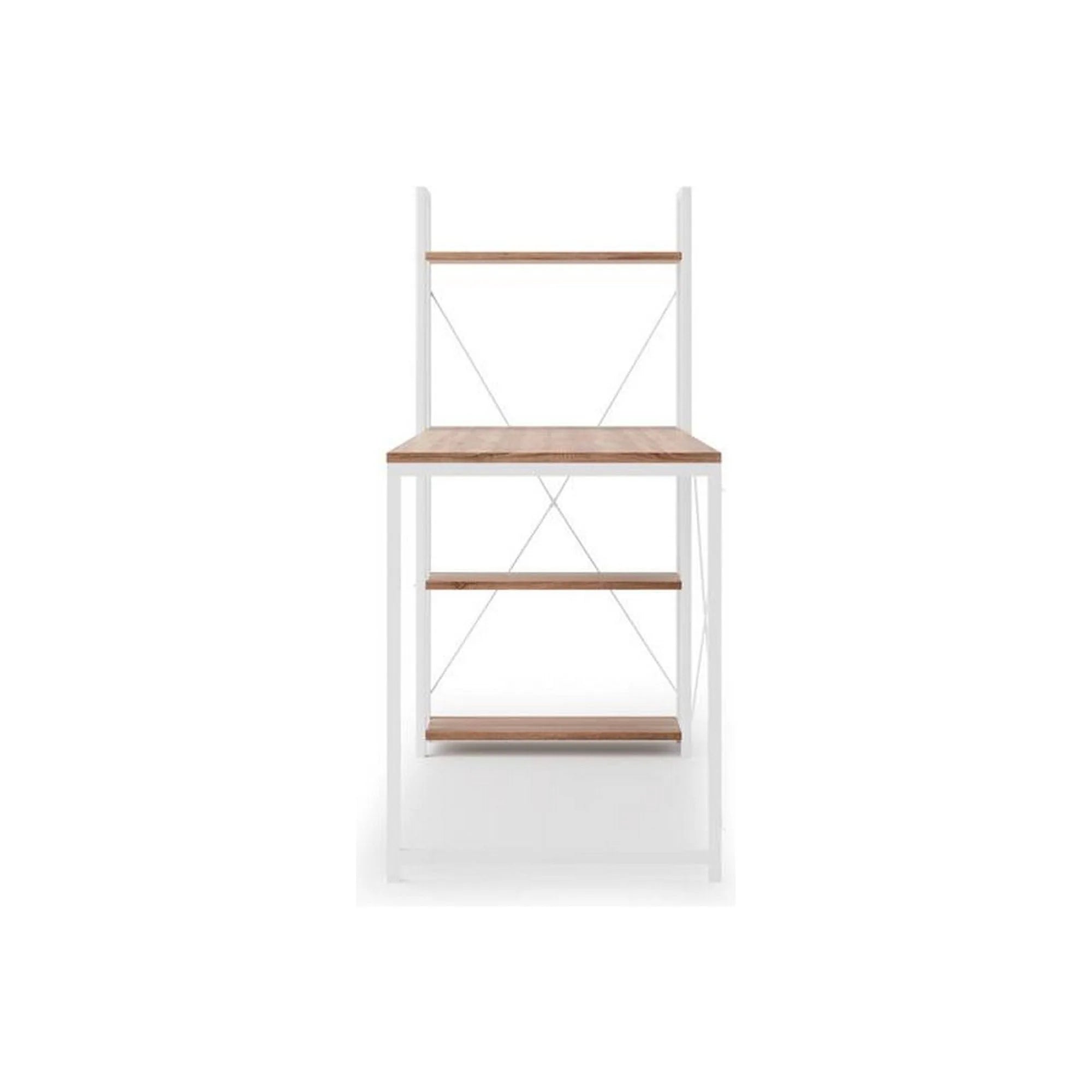 Birou NARVIK B1, alb/stejar sonoma, 120x64x120 cm