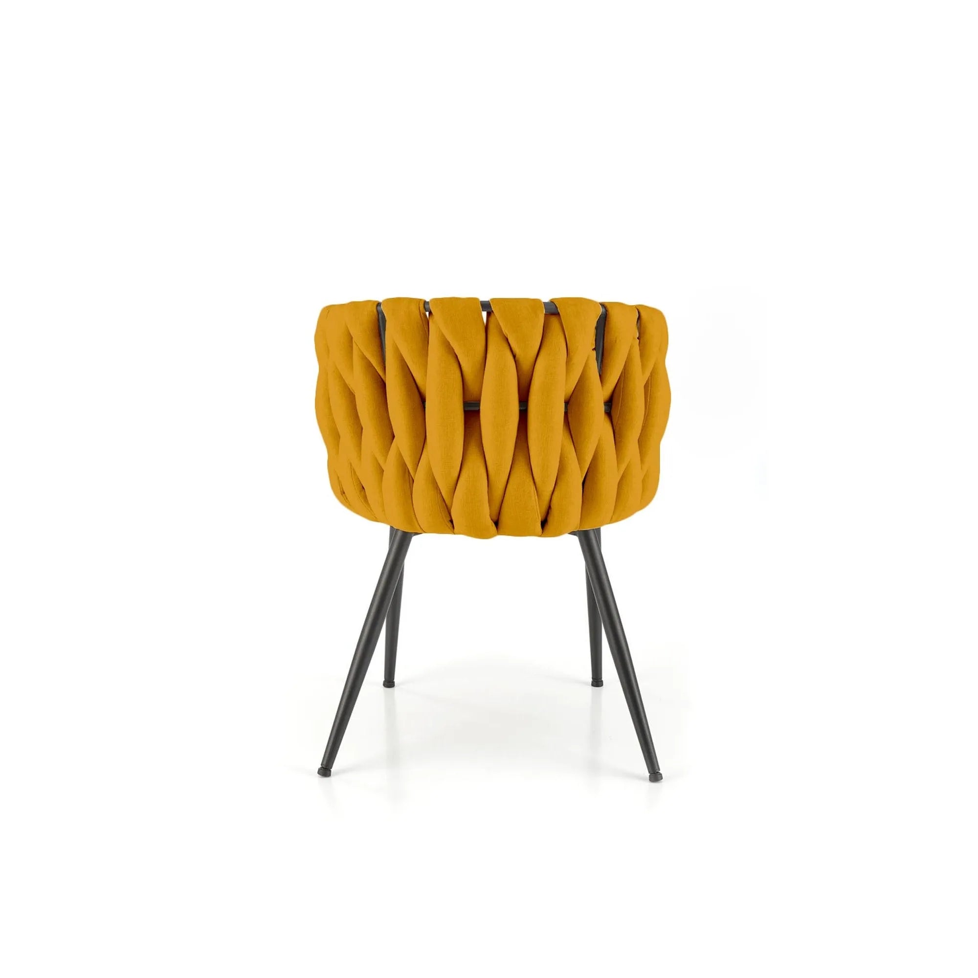 Scaun K516, galben/negru, stofa clasica/metal, 57x60x79 cm