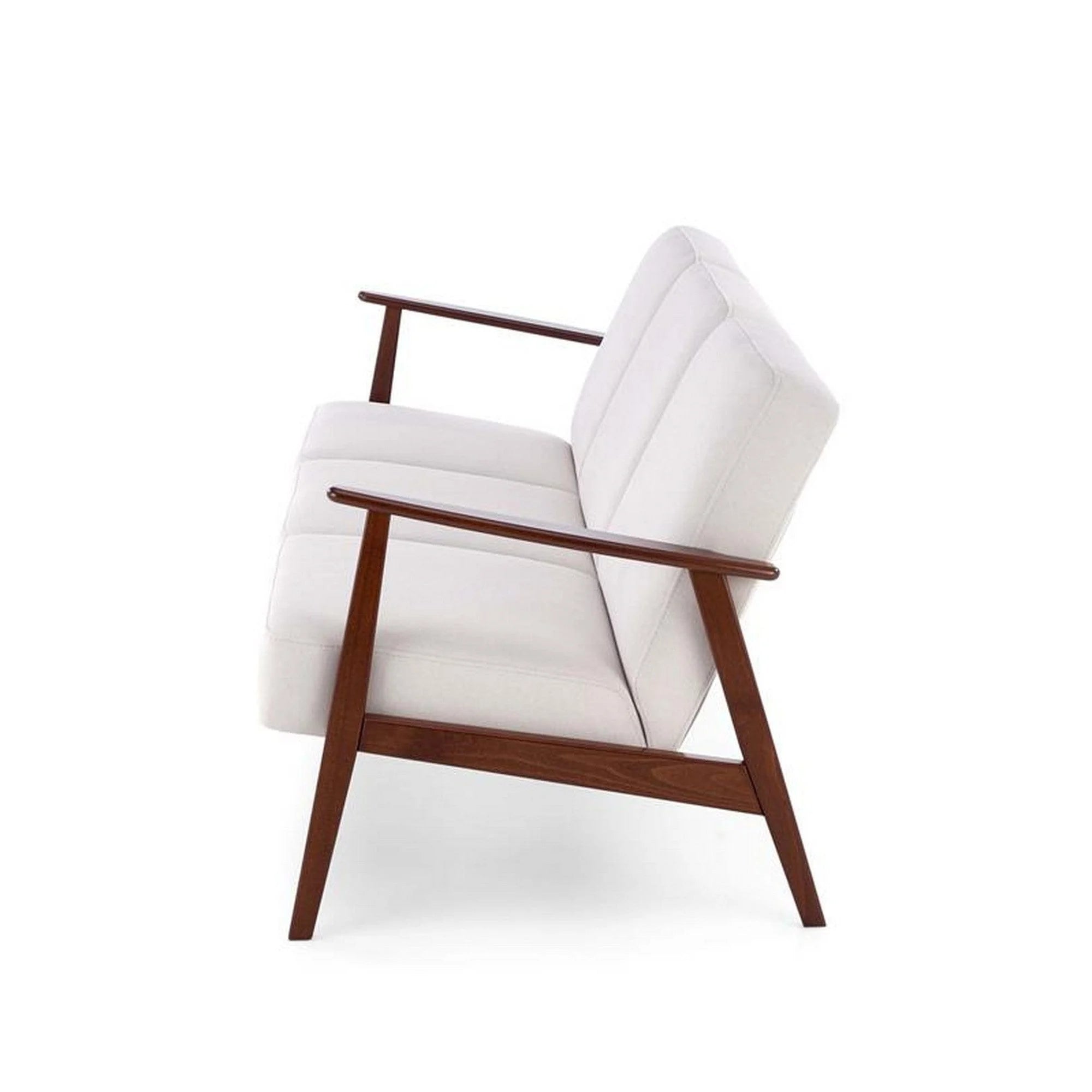 Canapea MILANO 3S, stofa catifelata bej deschis - Castel 04, 175x77x77 cm