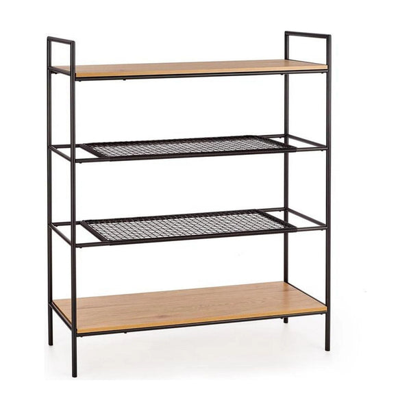 Etajera REG21, stejar auriu/negru, 111x34x129 cm
