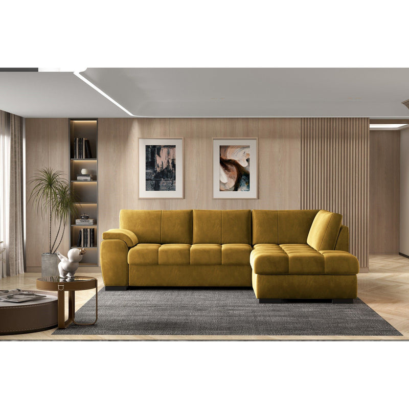 Coltar extensibil TOKIO, personalizabil materiale gama Oferta Avantaj, cu lada depozitare, 245x172x87 cm