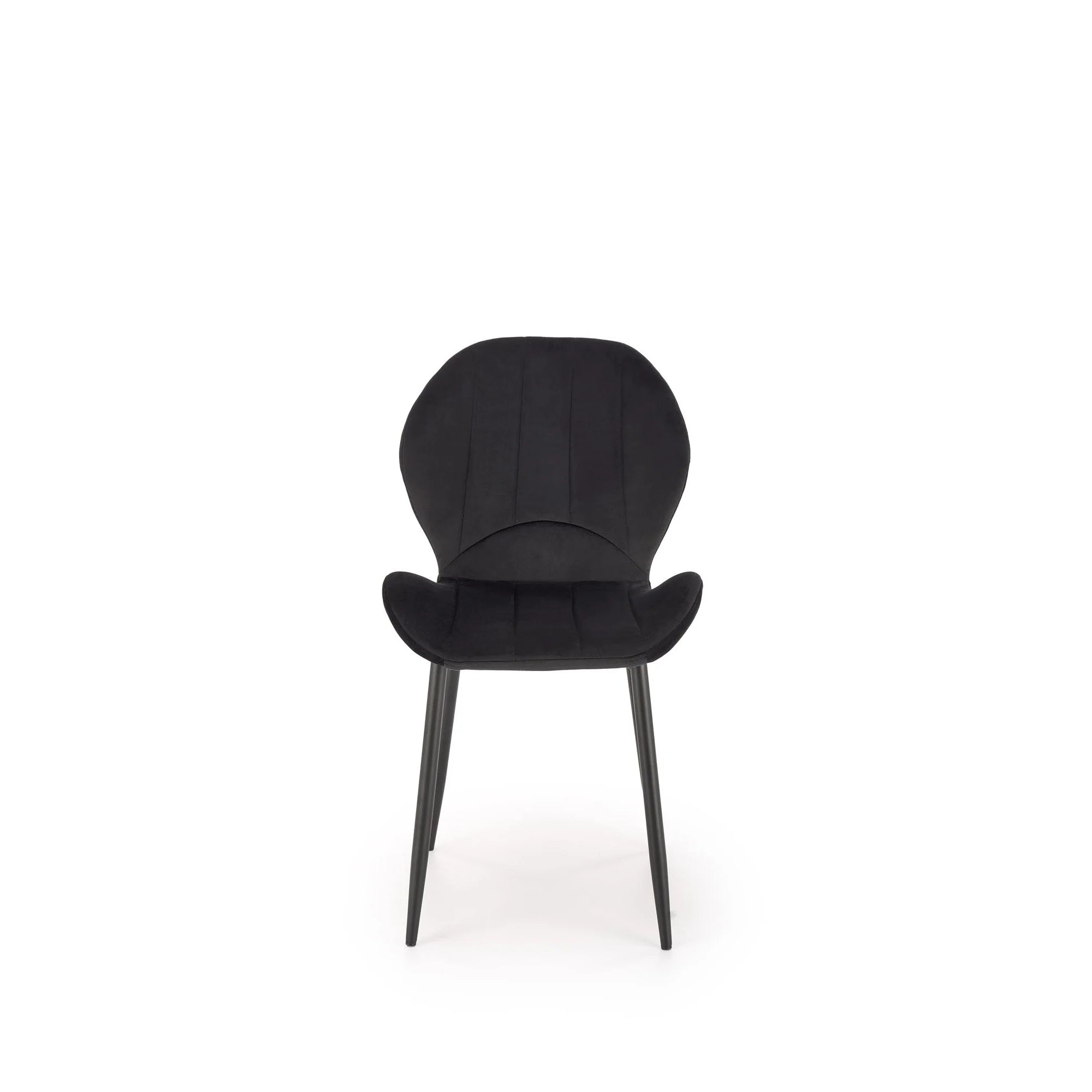 Scaun K538, negru, stofa catifelata/metal, 48x57x85 cm